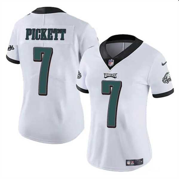 Womens Philadelphia Eagles #7 Kenny Pickett White Vapor Untouchable Limited Stitched Jersey Dzhi